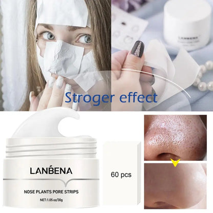 LANBENA Blackhead Remover Nose Mask Cream Acne Gentle Nose Plants Pores Strips Peeling Acne Treatment Healthy Skin Care Korea