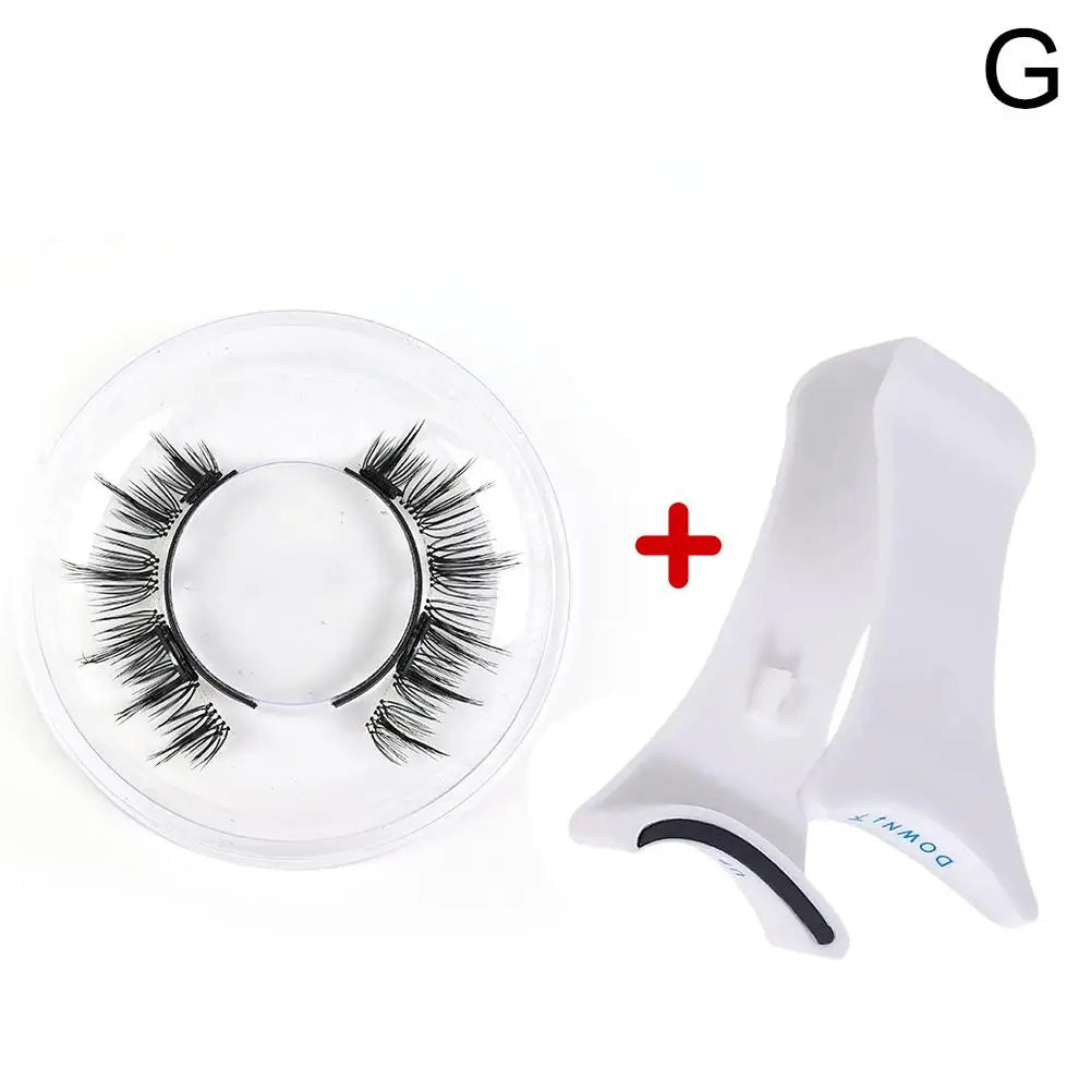 1Pair Magnetic Eyelashes Handmade 3D Natural Magnetic False Eyelashes Reusable Magnetic Eyelashes Tweezers Set