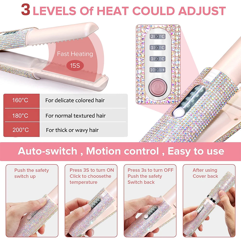 Hair Straightener Tool 2024 Latest Hair Straightener High Speed Brushless Hair Dryer Air Curling Iron Manufacturer Factory