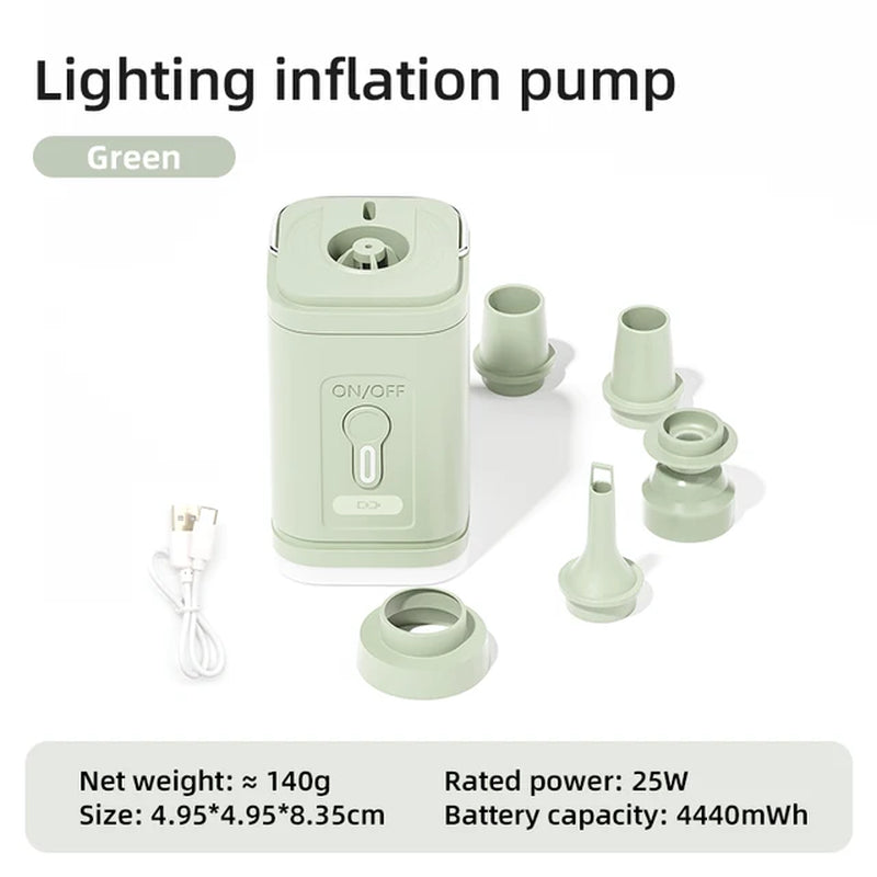 Electric Air Pump Portable Wireless Air Compressor Inflator/Deflator Pumps for Inflatable Cushions Air Beds Boat Swimming Ring