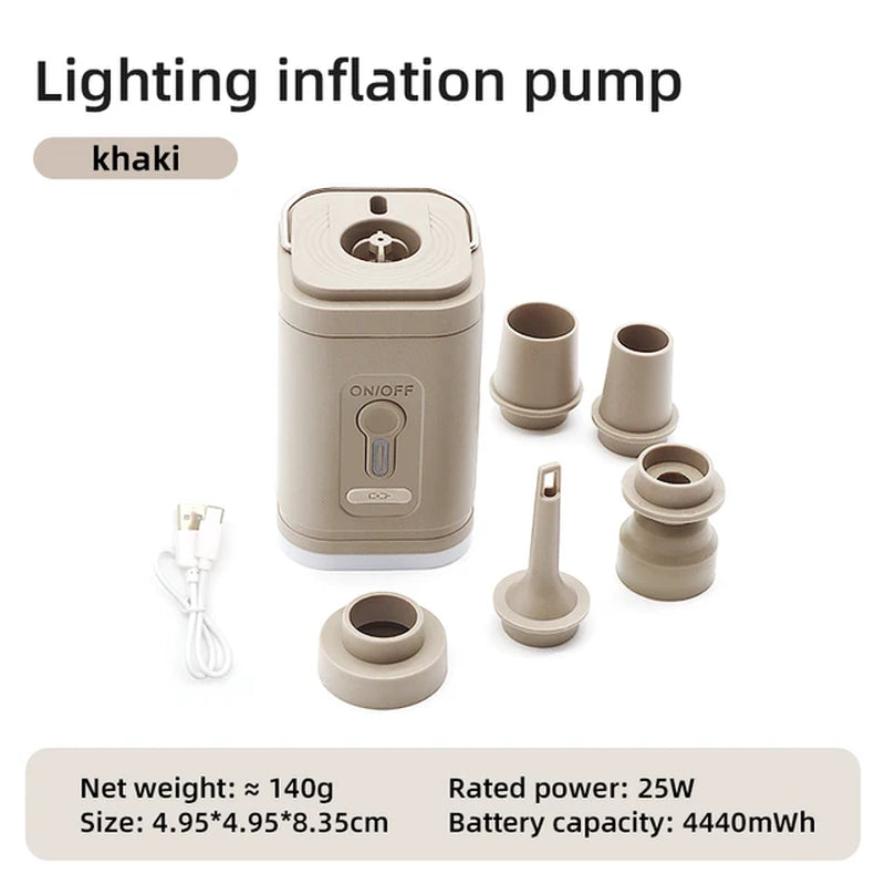 Electric Air Pump Portable Wireless Air Compressor Inflator/Deflator Pumps for Inflatable Cushions Air Beds Boat Swimming Ring