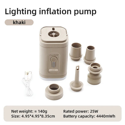 Electric Air Pump Portable Wireless Air Compressor Inflator/Deflator Pumps for Inflatable Cushions Air Beds Boat Swimming Ring